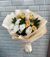 Букет цветов из:  Розы и Хризантемы в Кокошкино