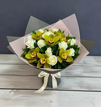 Букет цветов из:  Орхидеи и Розы в Кокошкино