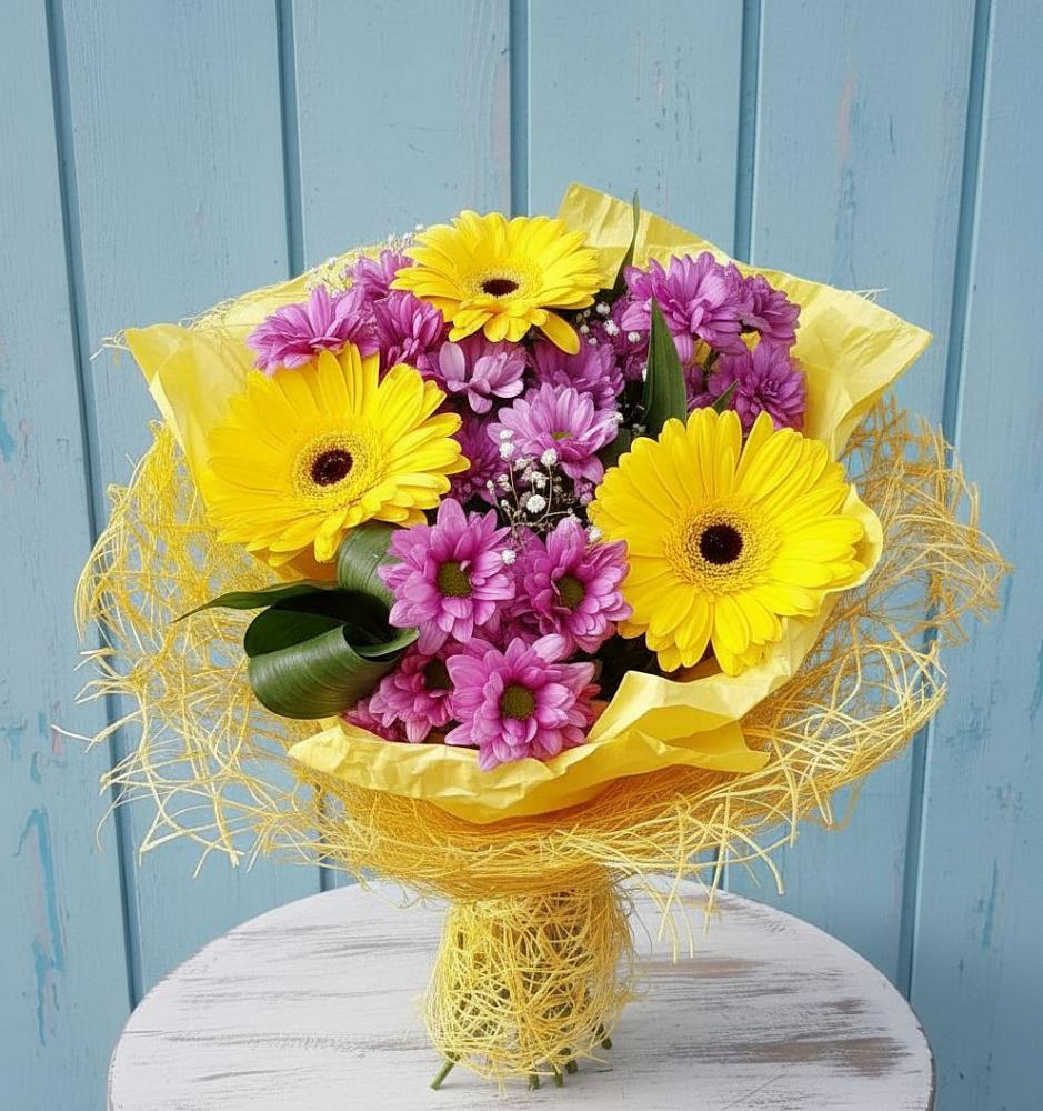 Букет цветов из: Хризантемы и Герберы в Кокошкино