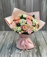 Букет цветов из:  Гвоздики, Розы и Хризантемы в Кокошкино