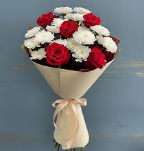 Букет цветов из:  Розы и Хризантемы в Кокошкино