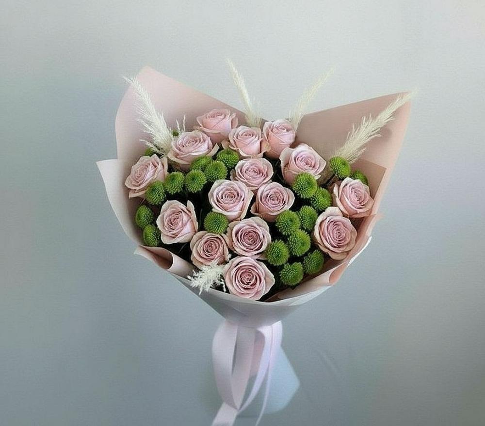 Букет цветов из: Розы и Хризантемы в Кокошкино