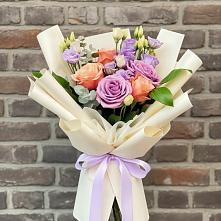 Букет цветов из:  Лизиантусы и Розы #REPLACE_PRED# Кокошкино