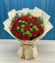 Букет цветов из:  Розы и Хризантемы в Кокошкино