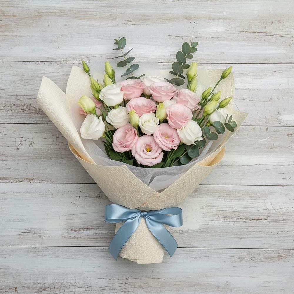 Букет цветов из: Лизиантусы в Кокошкино